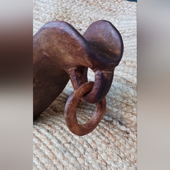 Vintage Hand Carved Wood Bowl, Fruit Bowl, Handmade Bowl one peace wood - Picture 3 of 8